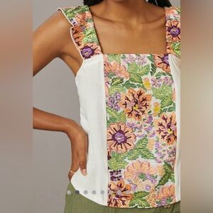 Anthropologie Medium Embroidered Top